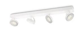 Philips WarmGlow LED Clockwork lubinis/sieninis prožektorius 4x LED, 18W, 2700K, 2000 lm, reguliuojamas, IP20, baltas