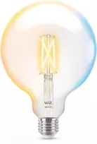 WiZ kaitrinė lemputė skaidri 60 W G125 E27, išmanioji lemputė, Wi-Fi/Bluetooth, skaidri, Wi-Fi 4 (802.11n), 802.11b, 802.11g, LED, E27