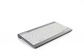 BakkerElkhuizen UltraBoard 950 Wireless US Qwerty, Mini, belaidė, Bluetooth, žirklinis jungiklis, QWERTY, šviesiai pilka, balta