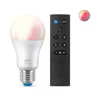 WiZ išmanioji lemputė 8W (atitinka 60W) A60 E27 x1 + nuotolinio valdymo pultelis, Wi-Fi/Bluetooth, balta