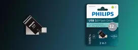 Philips FM32DC152B/00 USB atmintukas 32GB USB-C 3.2 Gen 1 juodas