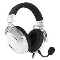 HATOR HYPERGANG 3 Hi-Res ausinės su mikrofonu, laidinės, USB Type-C / USB Type-A, baltos