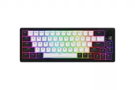 Belaidė klaviatūra HATOR Skyfall 65 MAG ULTIMA 8K žaidimams USB + RF Wireless + Bluetooth QWERTY US English juoda, balta