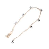 Door Chime Cotton Rope Dog Training Bell Woven Adjustable Puppy Rope Bells Durable Hanging Alarm Dog Bell Outdoor Decor
