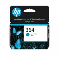 HP 364 Cyan original rašalo kasetė, mėlyna, 1 vnt., 300 puslapių