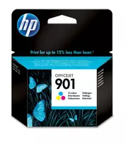 Originalus HP 901 trijų spalvų kasetė, standartinė talpa, cian, magenta, geltona, dažais pagrįstas rašalas, 9 ml, 1 vnt., 360 puslapių