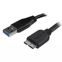 StarTech.com plonas Micro USB 3.0 laidas - vyriškas/vyriškas - 2 m (6 pėdos), USB A, Micro-USB B, USB 3.2 Gen 1, juodas