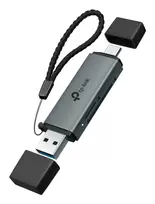 Kortelių skaitytuvas TP-LINK UA430D USB 3.1 – SD/MicroSD palaikymas, 200MB/s, juodas, 75×22,9×9,3 mm