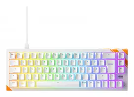 Mechaninė žaidimų klaviatūra Cherry K5 Pro TMR Compact — 65% laidinė USB, QWERTZ, RGB, oranžinė/balta