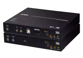 KVM prailgintuvas ATEN True 4K DP/HDMI optinis KVM 300 m – siųstuvas ir imtuvas, DisplayPort/HDMI, USB, 300 m