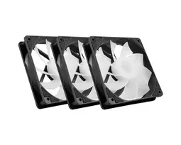 Ventiliatorių rinkinys PC korpusui MSI MAG F120 ARGB x3 — 120 mm, 1300 RPM, hidraulinis guolis, juodas