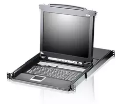 KVM jungiklis ATEN CL5708N montavimui į stovą, juodas, USB, 1280x1024
