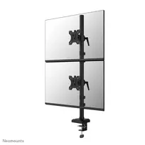 Neomounts DS60-600BL2V Dviguba monitoriaus rankena 10-32 colių, Spaustuvas/Anga, 9 kg, 25,4 cm (10 col.), 81,3 cm (32 col.), 100 x 100 mm, Juoda