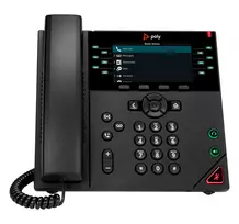 HP Poly VVX 450 IP telefonas, 12 linijų, PoE, juodas, laidinis ragelis, LCD 10,9 cm (4,3 colio)