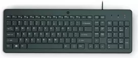 HP 150 Laidinė klaviatūra Pilno dydžio USB Juoda 664R5AA#ABD