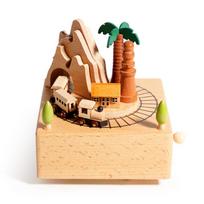 Handmade Wooden Carousel Music Box - Children's Birthday Gift with Dancing Girl Theme