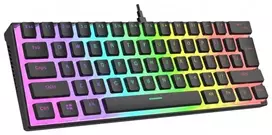 Laidinė mechaninė klaviatūra Rampage RADIANT K11 Black RGB