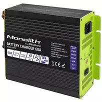 Baterijų įkroviklis QOLTEC 51916 60A 12V, skirtas LiFePO4, AGM, GEL, SLA akumuliatoriams