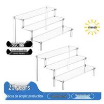 Akrilinis daugiaaukštis stendas aksesuarams, kvepalams, figūrėlėms, lėlėms, stalo organizatorius Single-tier 20cm (20*8*5cm)
