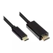 Good Connections GC-M0101 - 2 m - HDMI Type A (standartinis) - USB Type-C - Kištukas - Kištukas - tiesus