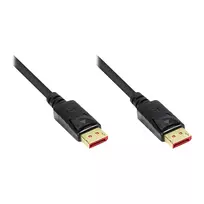 Jungiamasis kabelis DisplayPort 1.4, 8K / UHD-2 @60Hz, paauksuoti kontaktai, varinis, juodas, 2 m, Good Connections® (4814-020S)