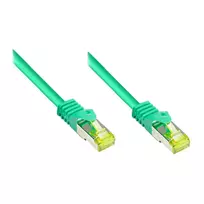 RJ45 jungiamasis kabelis su Cat.7 neapdorotu kabeliu ir užrakto apsauga (RNS®), S/FTP, PiMF, halogenų neturintis, 600MHz, OFC, Žalias, 40m, Good Connections® (8070R-400G)