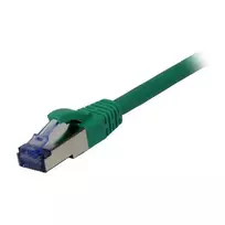 Patch kabelis RJ45 CAT6A 500MHz 1,0m žalias S-STP (S/FTP) AWG26 LSZH Synergy 21