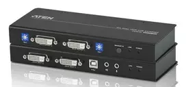 ATEN CE604 USB DVI-D dviejų monitorių KVM prailgintuvas iki 60 m