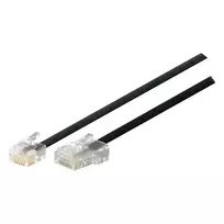 Telefono laidas S-Impuls 70256 — 6 m, RJ11 į RJ11, juodas