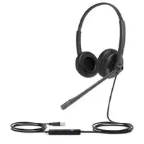 Yealink UH34 Lite Dual UC ausinės – ant ausų, laidinės, USB, juodos – suderinamos su Yealink SIP-T43, T46, T48, T53, T54, T57, VP59, T58, VP59