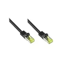 RJ45 jungiamasis kabelis su Cat.7 žaliava ir užraktų apsauga (RNS®), S/FTP, PiMF, halogenų neturintis, 600MHz, OFC, juodas, 60m, Good Connections® (8070R-600S)