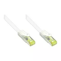 RJ45 jungiamasis laidas su Cat.7 žaliava ir užraktų apsauga (RNS®), S/FTP, PiMF, halogenų neturintis, 600MHz, OFC, baltas, 80m, Good Connections® (8070R-800W)