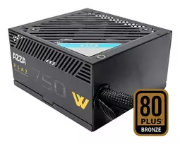 AZZA PSAZ-750W 750 W maitinimo blokas ATX 80 PLUS Bronze juodas, nemodulinis
