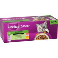 Šlapias kačių ėdalas Whiskas Tasty Mix šefo pasirinkimas padaže 40×85 g paketėlių