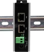 Exsys EX-6007POE-WT Ethernet PoE Gigabit Injector – 1×Gigabit RJ45, PoE, 12–24V gnybtų blokas