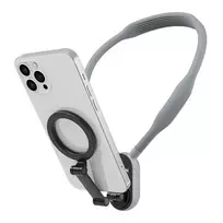 Telesin magnetinis kaklo laikiklis MNM-002, skirtas iPhone (12–16) – reguliuojamas kampas, lengvas