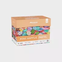 Konstruktorius Marioinex Mini Waffle 400 detalių pastelinės spalvos – pastatykite spalvingus pasaulius