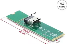 Konverteris M.2 Key M į 1× SFF-8654 4i DELOCK 64361