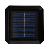 Saulės energijos LED stulpinis šviestuvas GreenBlue GB128 WW, 3200K neutrali balta, vokinis gaubtas, 100x100mm, juodas