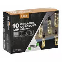 Extralink saulės energijos sodo girlianda, 2 + 1,8 m ilgio, Lux 10 šiltai balta LED