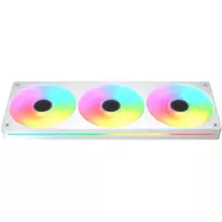 COUGAR Unity360-FB 360 mm vieno rėmo ARGB PWM atvirkštinis ventiliatorių rinkinys, 120 mm x3, 700–1600 RPM, FDB, baltas