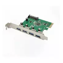 PCIe USB 3.0 kortelė Inateck KTU3FR-4P — 4 USB 3.0 prievadai, SATA maitinimas