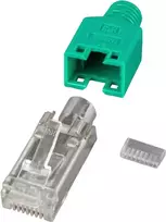 EFB Elektronik RJ45 kištukas STP TM11 žalias 100 vnt. 3 elementų Cat kabelių/adapterių rinkinys