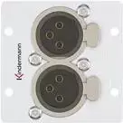 Lizdo plokštė 2 x XLR Kindermann 7444000579