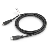 Kabelis USB-C į USB-C 2.0 EQUIP 128833, 0,5 m, PD 60W, 0,48Gbit/s, nikeliuoti kontaktai, juodas