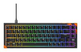 Mechaninė žaidimų klaviatūra Cherry K5 Pro TMR Compact — 65% QWERTY US, laidinė USB, RGB, juoda/oranžinė