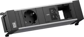 Bachmann BM0024291 galios rėmelis su 1x CEE7/3 kištukiniu lizdu, 1x USB-C PD 45W, 1x CM kabeliu L=0,2m