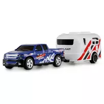 RC pikapas Amewi 22680 1:64 RTR su priekaba, mėlynas