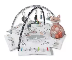 Kūdikių žaidimų kilimėlis milly mally Baby Mat 5in1 Minky – daugiafunkcis 5-in-1 kilimėlis pilvuko laikui, žaidimams, poilsiui, ropojimui ir kelionėms