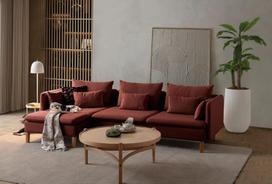 Kampinė sofa Flexy Relax, raudona